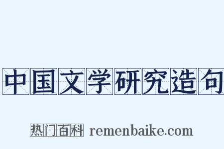 中国文学研究造句是什么意思的图片